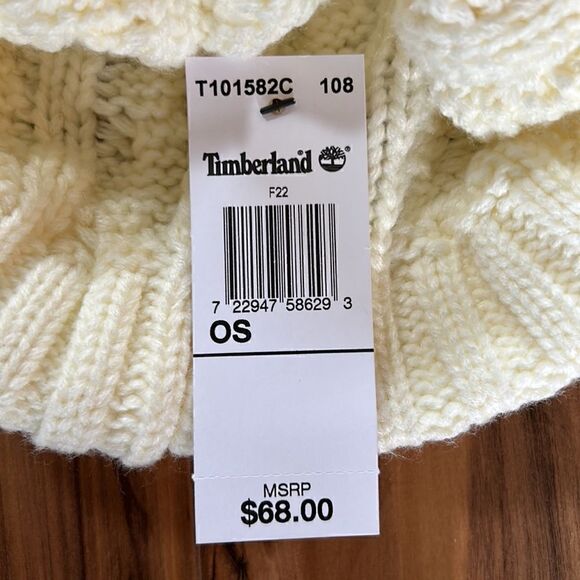 NEW Timberland Off White Beanie main image 6
